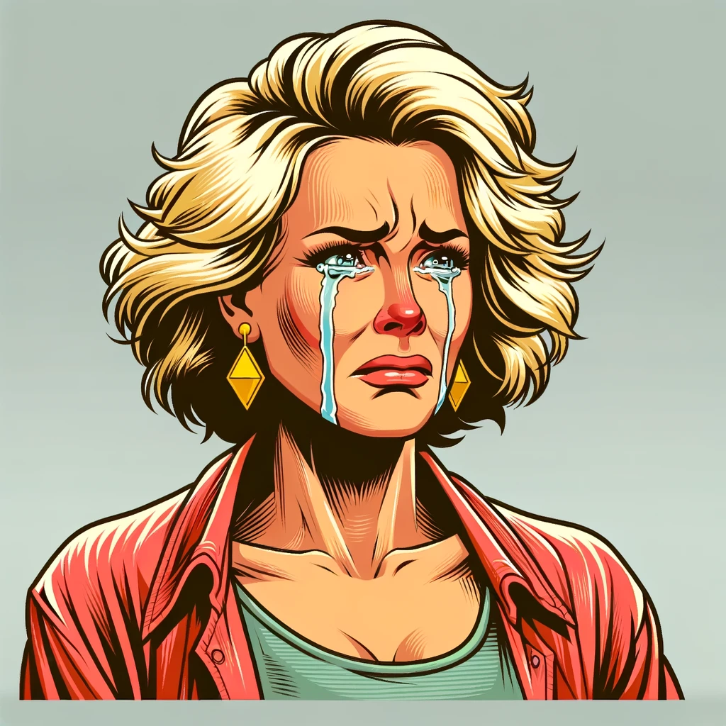 woman crying 1980